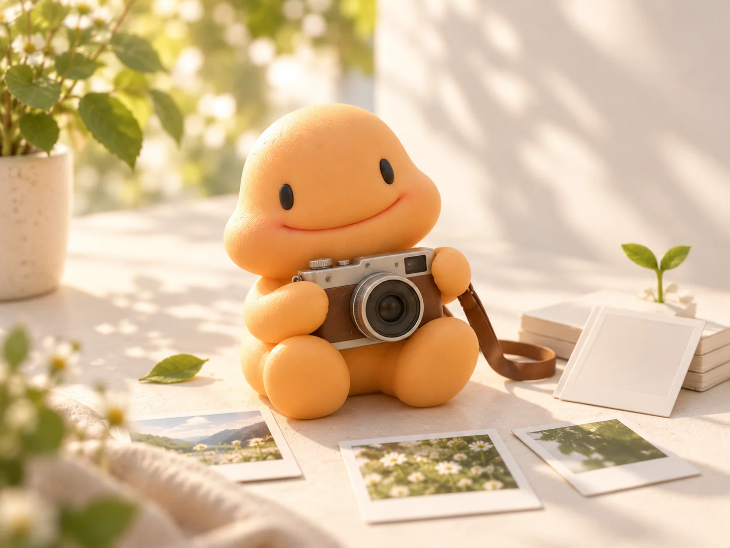 카메라와 사진 사이에서 장면을 발견하는 META_FRAME 캐릭터